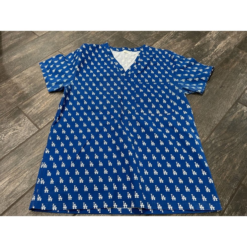 GENTLY USED LA DODGERS SCRUB TOP- SIZE M/L